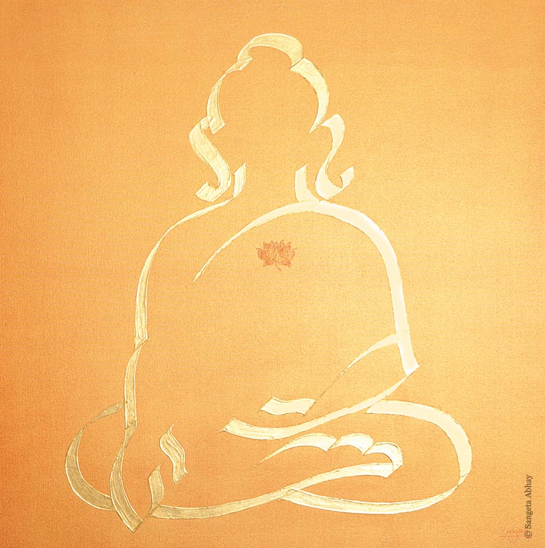 Buddha Painting - Golden Aura